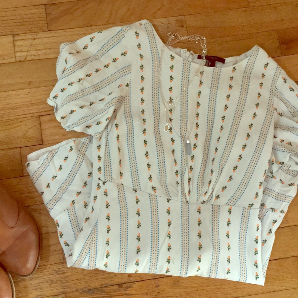 Forever 21 White Floral Dress